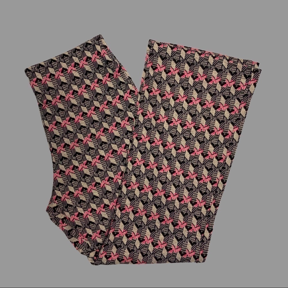 ❤️ XS ❤️ NWT Anthro Pants Cropped Stretch Geometric Flared